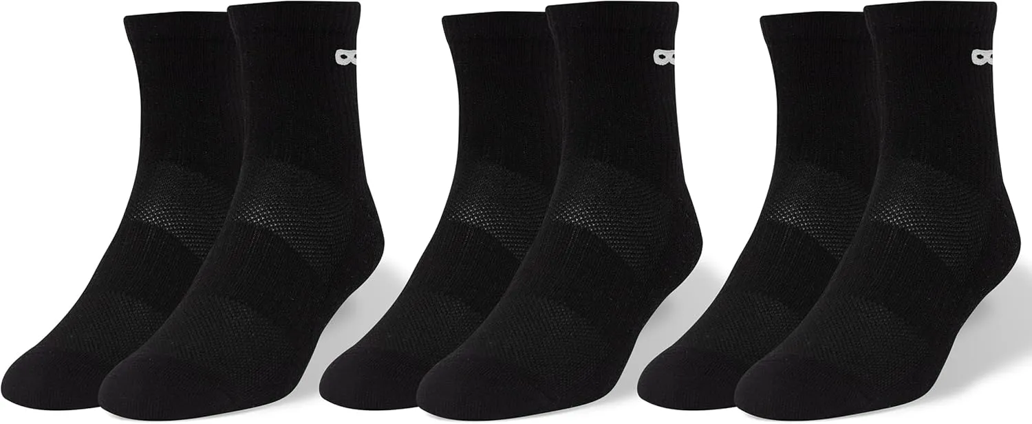 Pair of Thieves BOWO Dry Cushion Ankle Socks – 6 Pack Black/White – Moisture-Wicking, Breathable, and Durable Socks for Comfort and Performance