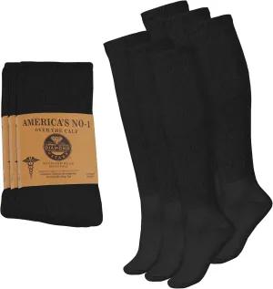 Pairs Diabetic Socks Over The Calf - Knee High Premium Cotton Socks Men's Size 10-13 Big & Tall Size 13-16