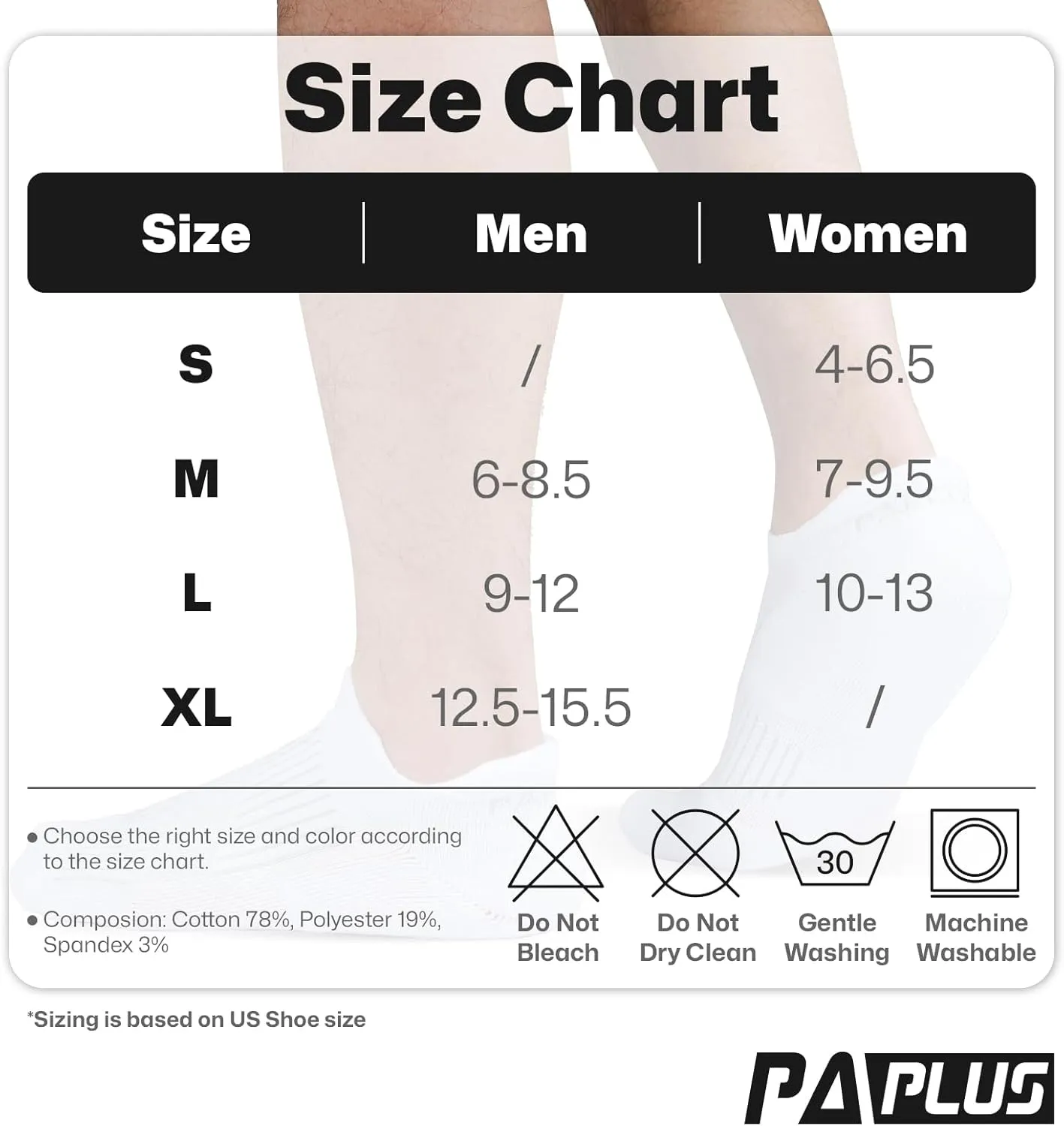 PAPLUS Ankle Running Socks 5 Pairs, Athletic Cushioned Anti-Blister Low Cut No Show Sports Socks for Men Women