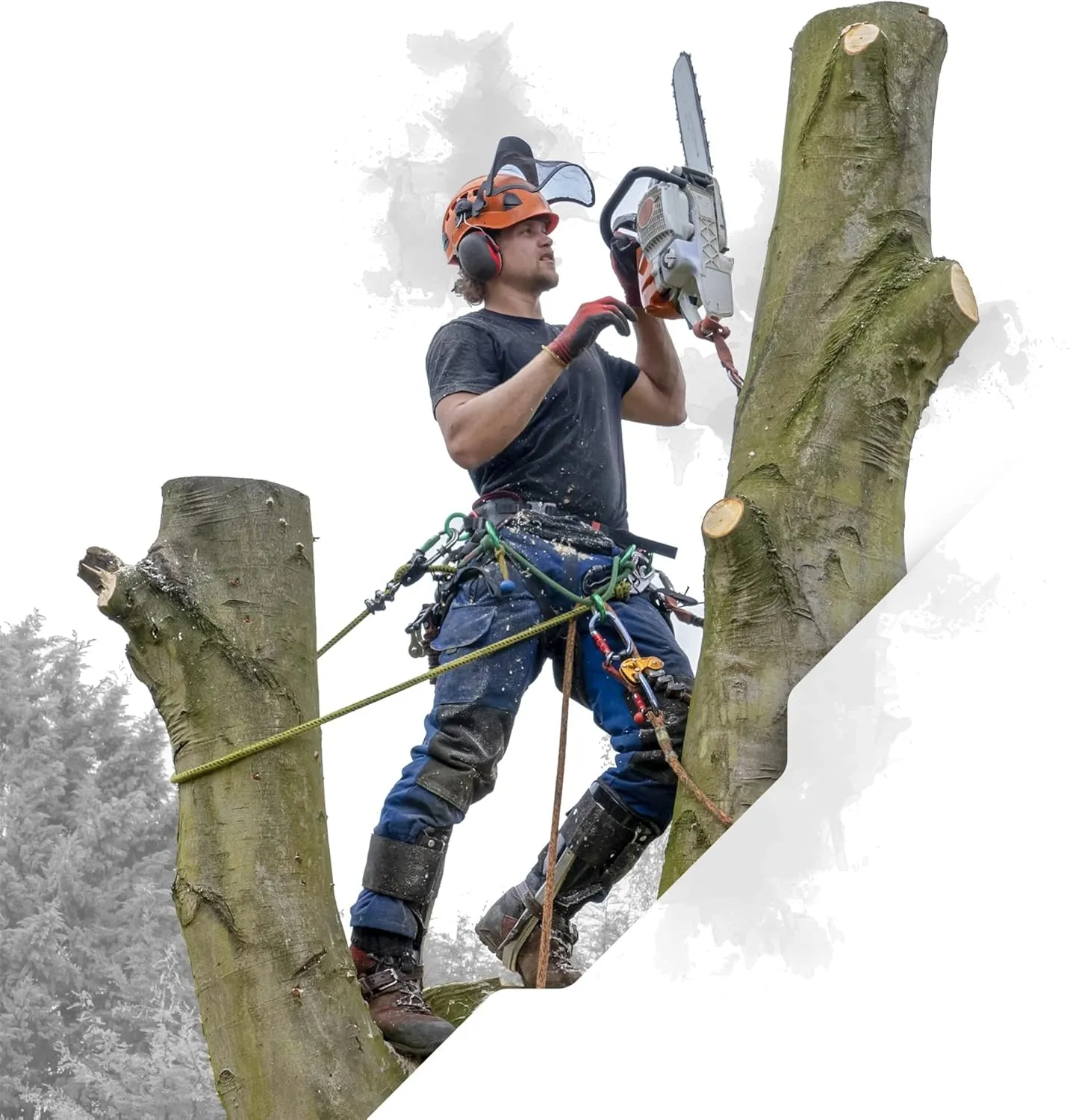 Pelican Rope 24-Strand 7/16 in (11 mm), USA Made Arborist Rope - 7,000 lb MBS - Static Climbing Rope - Lightweight - Arborist-24™ - 200 Ft - Plain End - Yellow Black