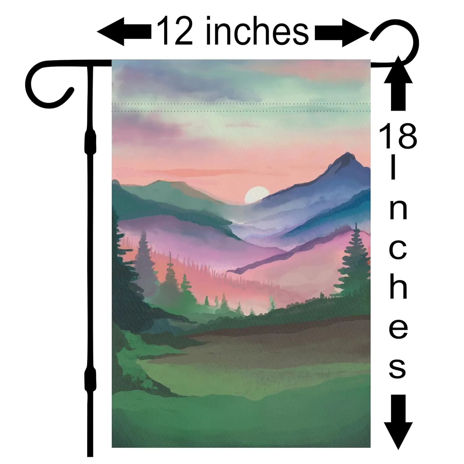 Personalized camper Garden Flag for Campsite, Custom outdoor camping decoration sign, unique yard decor for RV travel trailer, Motorhome, tent, camping enthusiasts (Popup Camper)