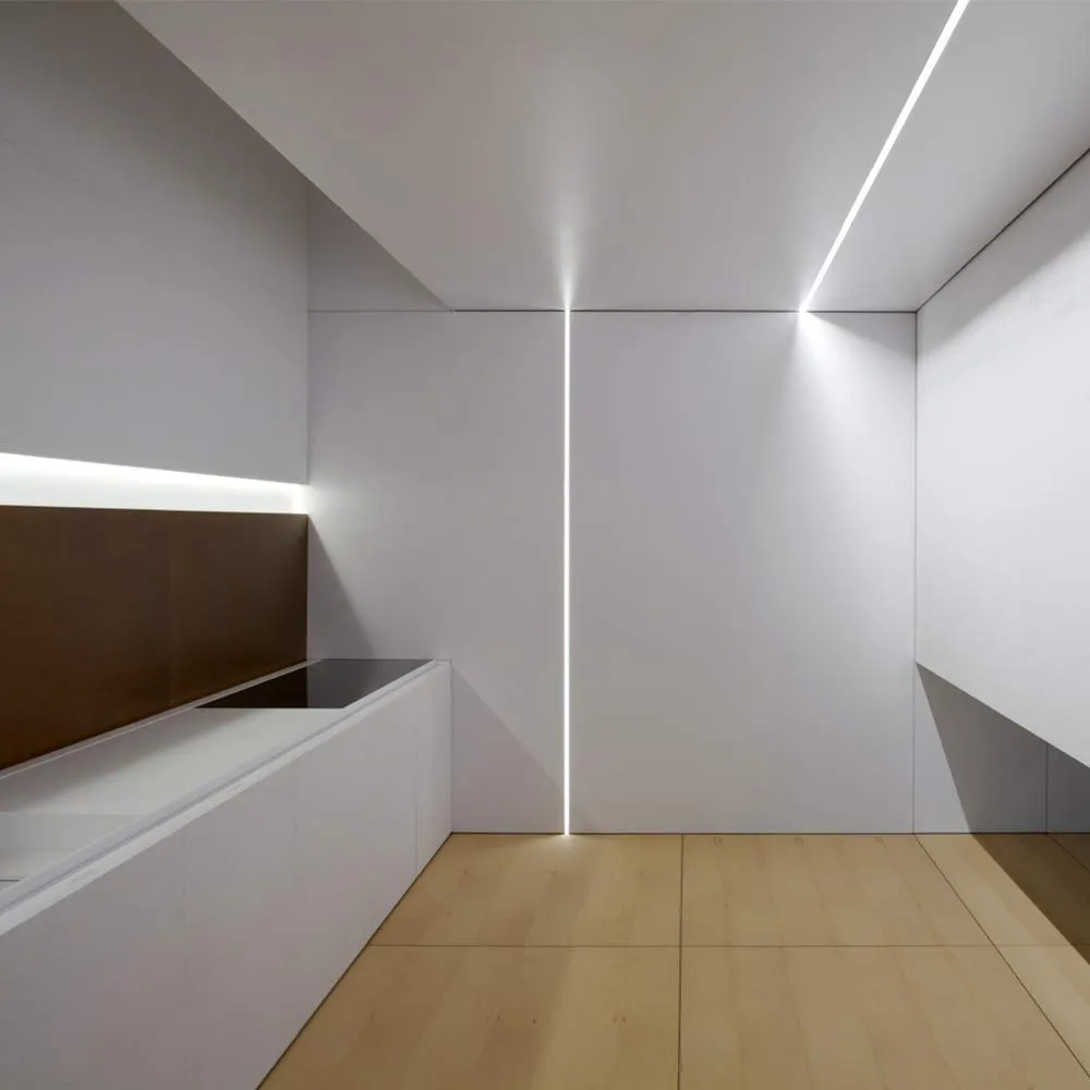 Plaster-in LED Aluminum Channel 6-Pack 3.3ft with Flange for LED Strip, Drywall Aluminum Profile with Clip-in Diffuser and End Caps