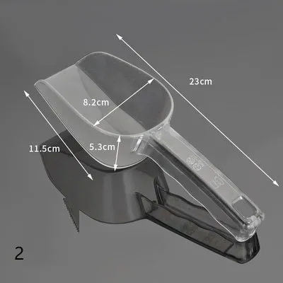 Plastic Transparent Ice Scoop Rice Spoon PC Material Ice Scraper Large Size for Supermarket and Bar