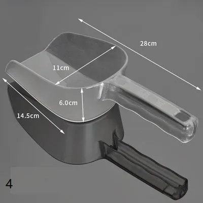 Plastic Transparent Ice Scoop Rice Spoon PC Material Ice Scraper Large Size for Supermarket and Bar