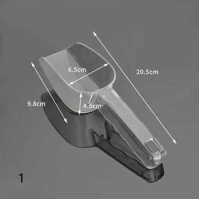 Plastic Transparent Ice Scoop Rice Spoon PC Material Ice Scraper Large Size for Supermarket and Bar