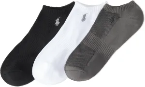 POLO RALPH LAUREN Men's Atheltic Performance Tech Low Cut Socks - 3 Pair Pack - Moisture Wicking Mesh