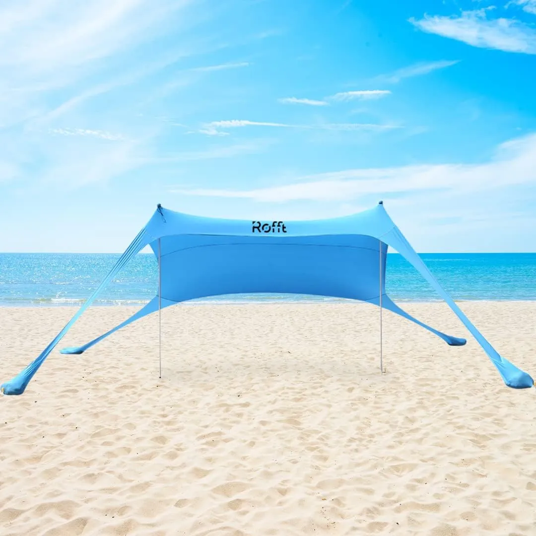 Pop Up Beach Tent and Beach Canopy Sun Shelter UPF50  with Sand Shovel, Ground Pegs and 2 Aluminum Poles Beach Shade Beach Tent pop up Shade Beach Tent Sun shelter Beach Canopy Tent Sun Shade