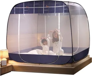 Pop-Up Mosquito Net Portable Camping Mosquito Net, Double Bed, Foldable Travel Mosquito Net Tent(4,1.2 * 2m)