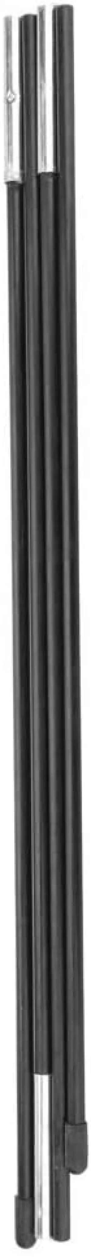Portable Fiberglass Camping Tent Pole Bars, Sturdy/Anti-Rust/Heat-Resisting, Multi-Purpose Tent Support Rods Awning Frames Kit, Black, 180 cm/70.87 inches