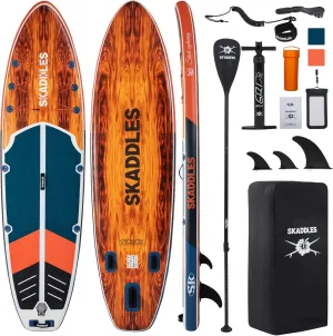 Portable Inflatable Stand Up Paddle Board (SUP) for Adults and Youth with Non-Slip Deck – Complete Accessories Kit, Perfect for Fishing, Yoga, Fitness & Family Fun