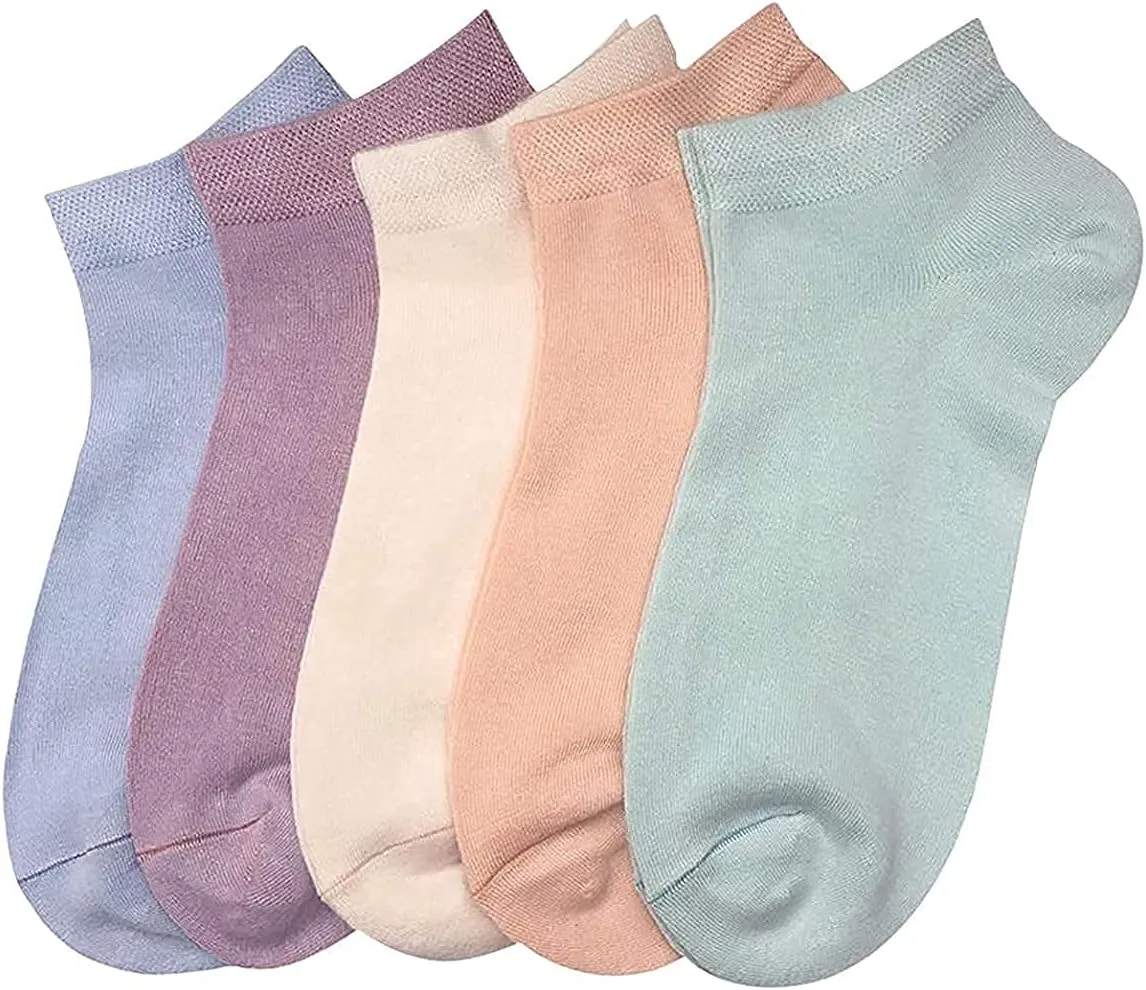 Premium Cotton Ankle Socks for Men and Women, Free Size, Plain Unisex Ankle Socks