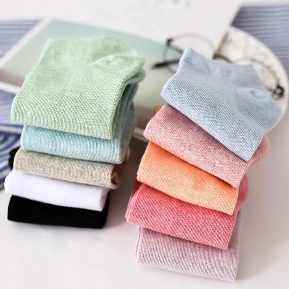 Premium Cotton Ankle Socks for Men and Women, Free Size, Plain Unisex Ankle Socks