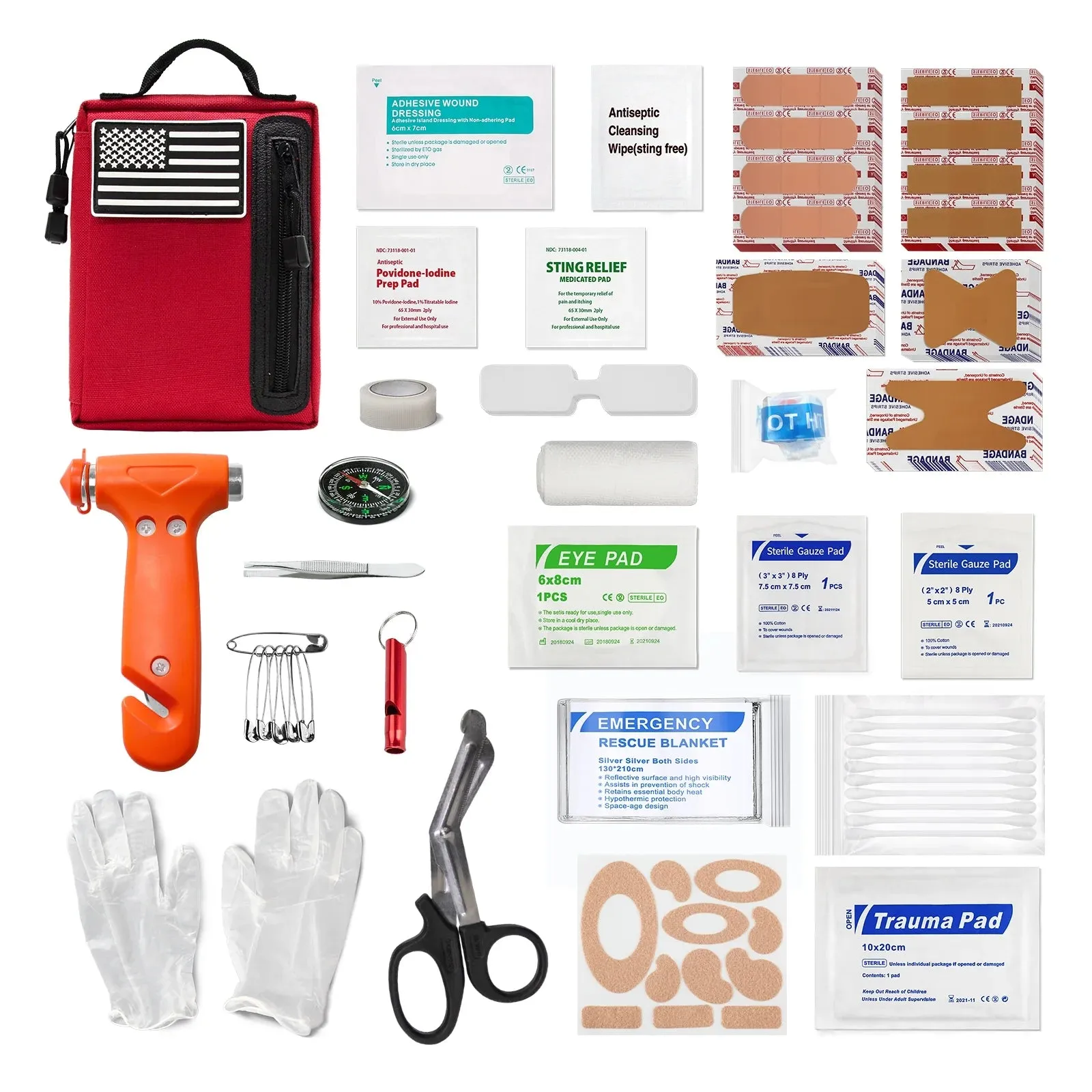 Premium First Aid Kit | Compact Emergency Medical Kit for Home, Car & Outdoors | 6.5" x 5" Travel-Ready Design