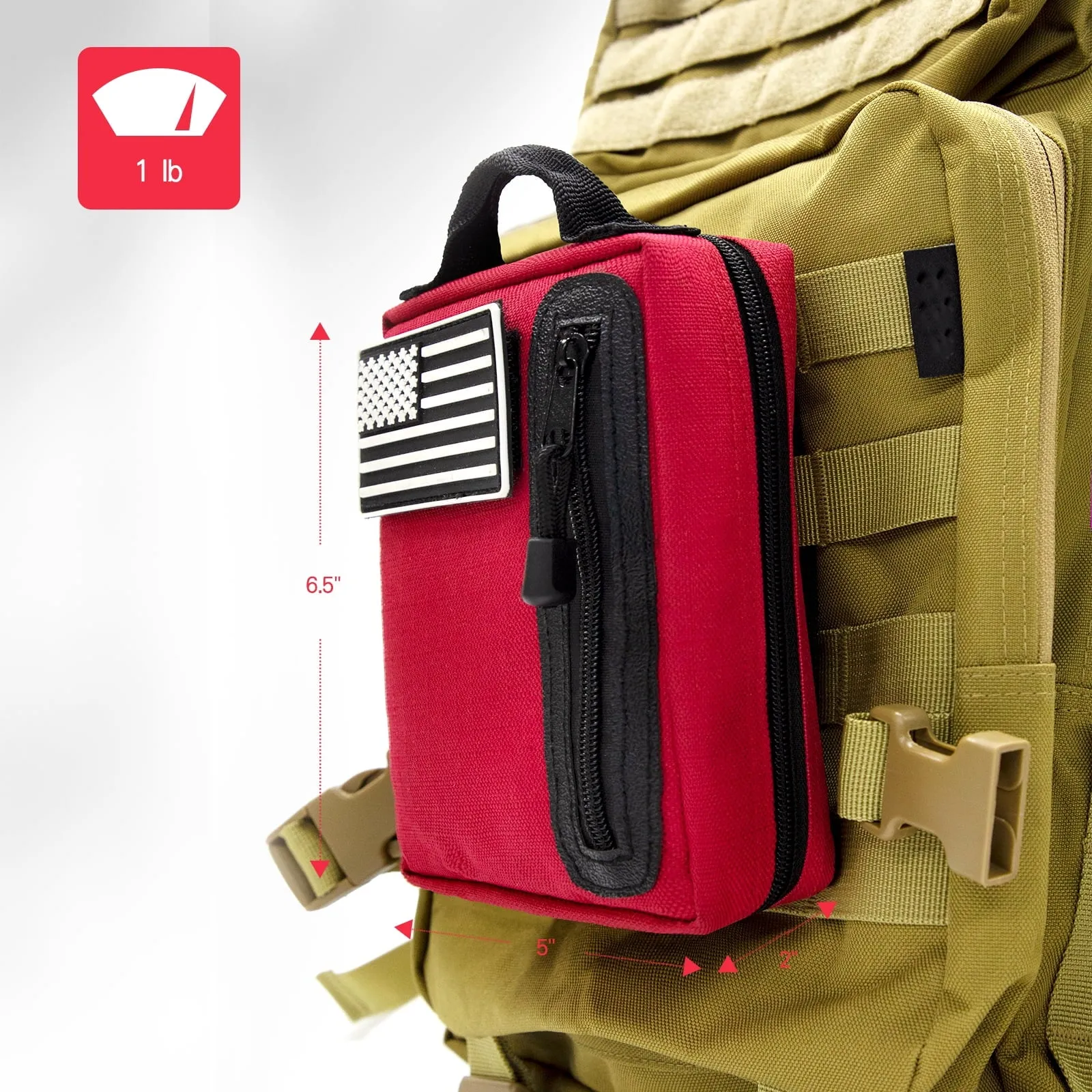 Premium First Aid Kit | Compact Emergency Medical Kit for Home, Car & Outdoors | 6.5" x 5" Travel-Ready Design