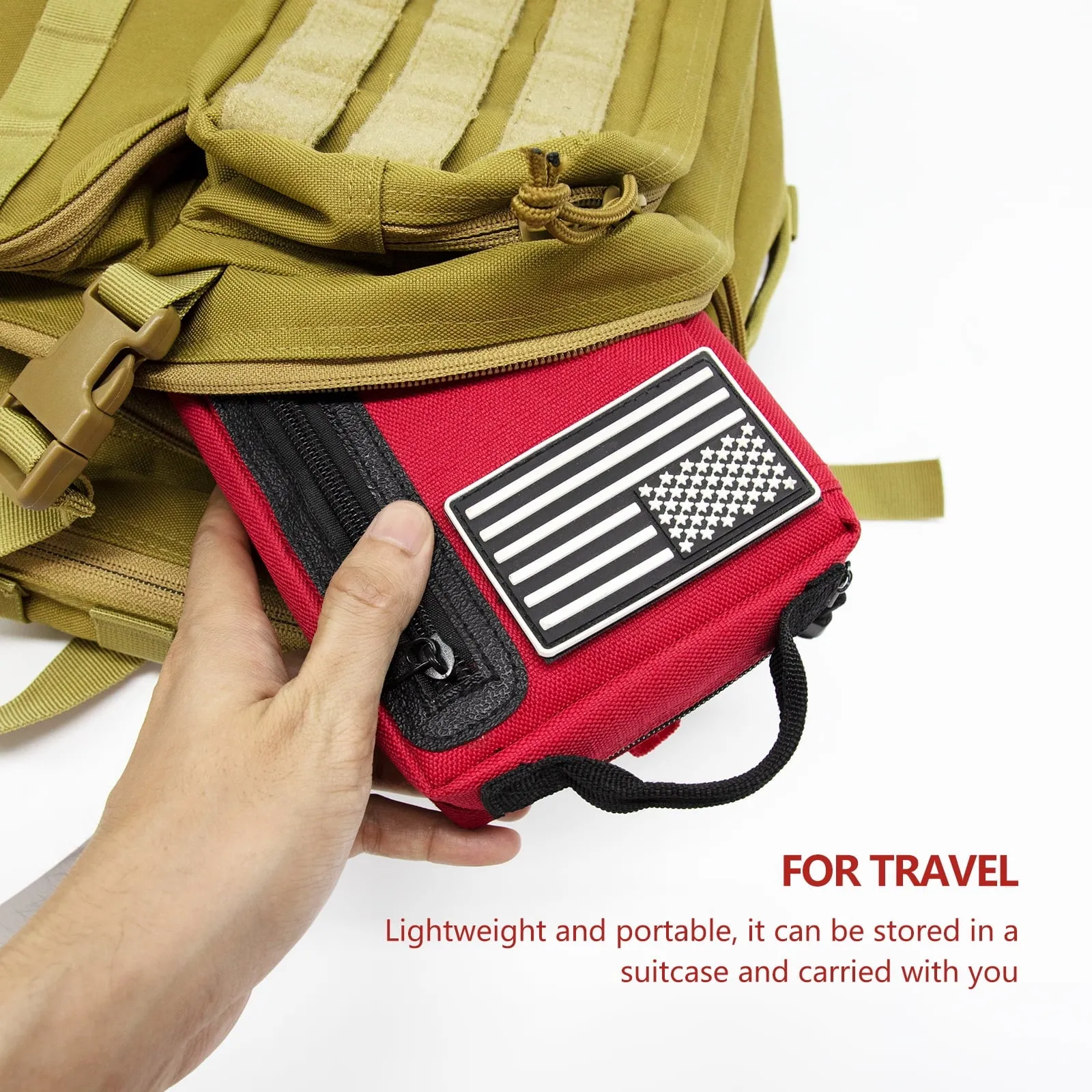 Premium First Aid Kit | Compact Emergency Medical Kit for Home, Car & Outdoors | 6.5" x 5" Travel-Ready Design
