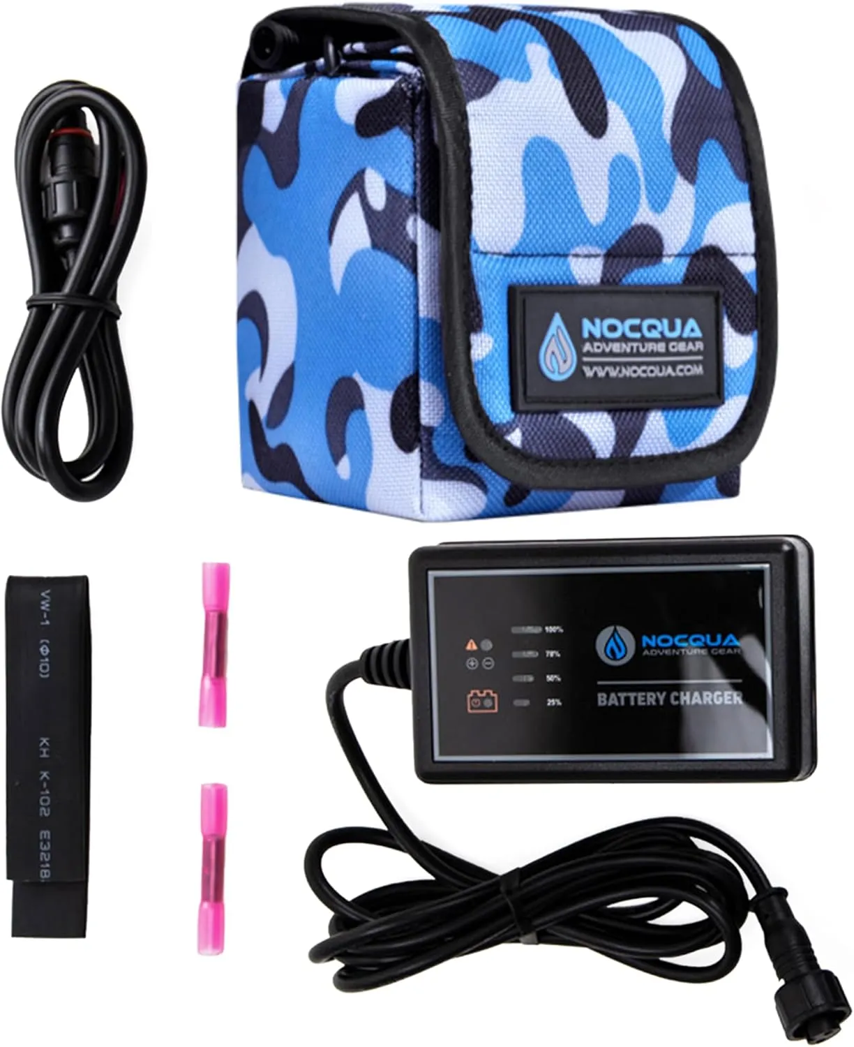 Pro Power Water-Resistant Battery & Charger Kit - Compatible with GPS, Depth & Fish Finders, & Most 12 Volt Electronics