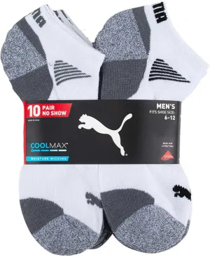 Puma Men's No Show Socks - 10 Pairs