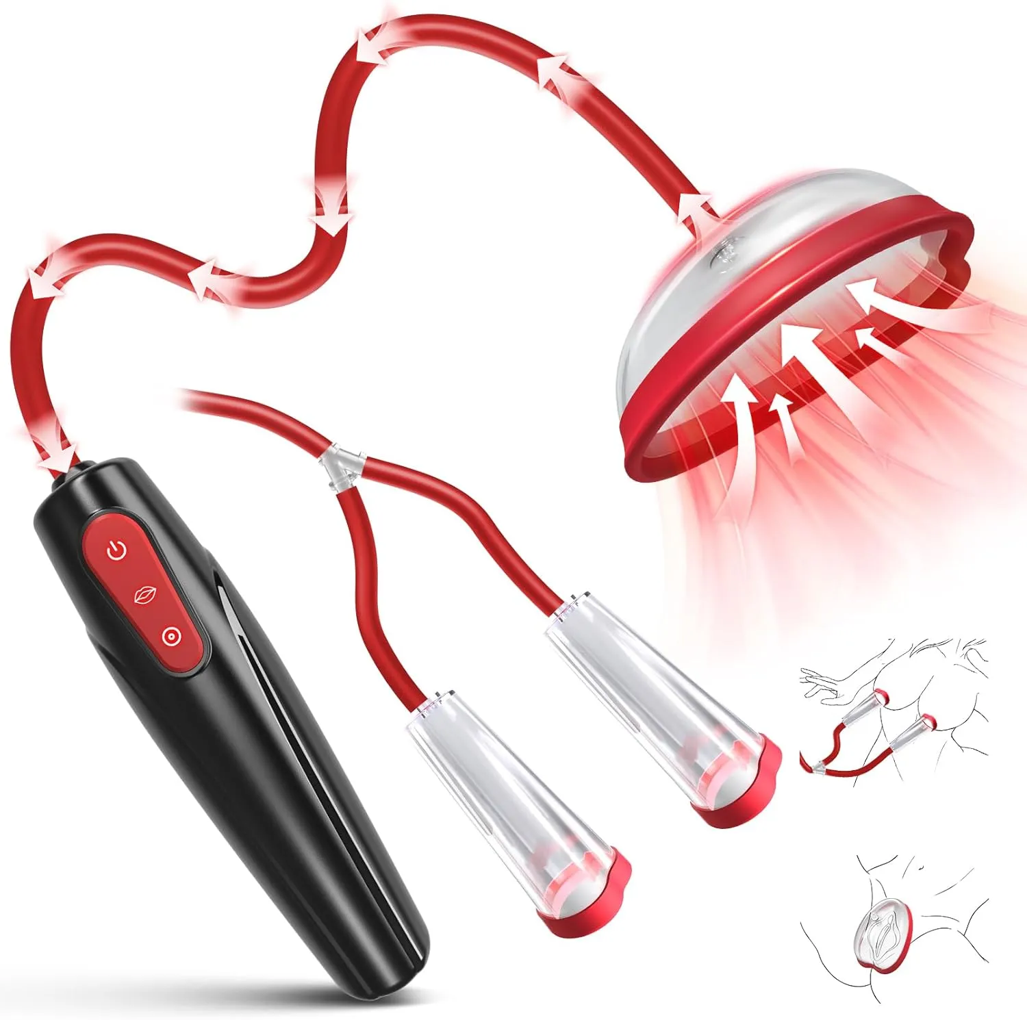 Pussy Pump Nipple Sucking Toys - BDSM Toys Electric Vacuum Vagina Sex Pump with 3 Suction Levels and 7 Modes, Female Sex Toys Clit Sucker for Women Pleasure, Adult Toys for Woman Couple Games