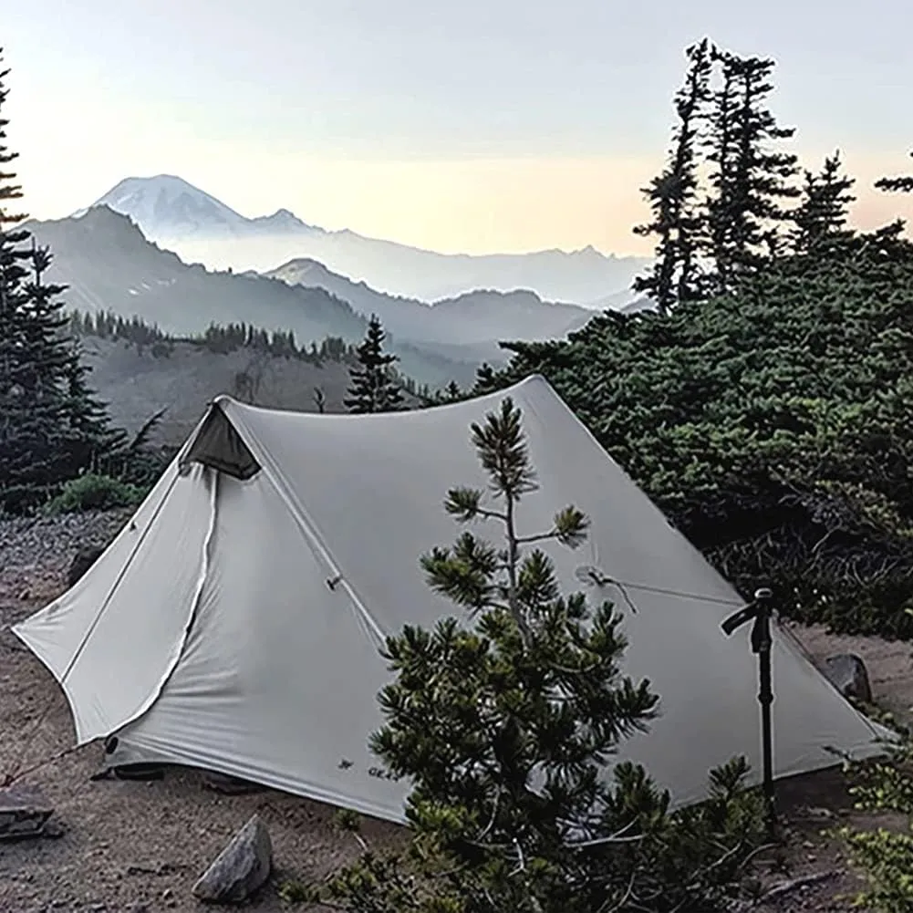 Pyramid Tent Ultralight Outdoor Camping Tent, 1 Person / 2 Person Backpack Waterproof Double Layer Tent Ideal for Camping, Backpacking and Hiking