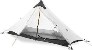 Pyramid Tent Ultralight Outdoor Camping Tent, 1 Person / 2 Person Backpack Waterproof Double Layer Tent Ideal for Camping, Backpacking and Hiking