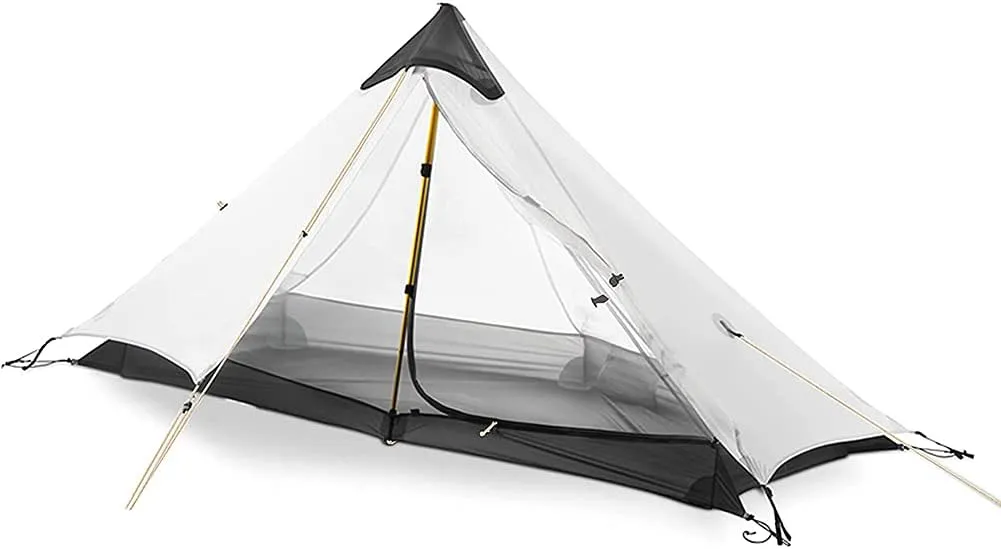 Pyramid Tent Ultralight Outdoor Camping Tent, 1 Person / 2 Person Backpack Waterproof Double Layer Tent Ideal for Camping, Backpacking and Hiking