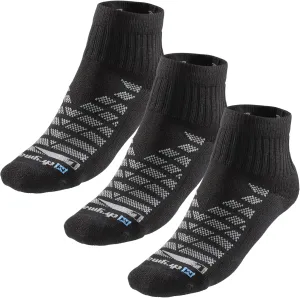 R-Gear Drymax Quarter Running Socks For Men and Women, Medium Cushion | Breathable, Moisture Control & Anti Blister | L, Black, 3 Pack
