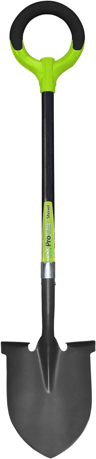 Radius Garden 25202 Pro-Lite Carbon Steel Shovel, Green