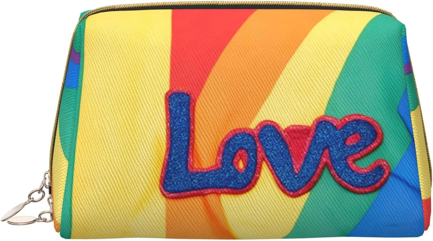 Rainbow Stripes Toiletry Pouch, Travel-Friendly Makeup Organizer For Makeup Brushes, Lipsticks