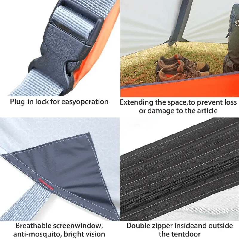 RAINSHELTER - Double Layer Camping Tent PU 3000mm 2-3 ppl