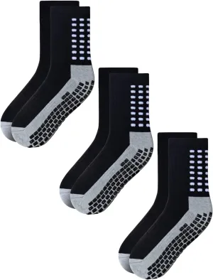 RATIVE Anti Slip Non Skid Ankle and Crew Socks with Grippers for Men Women