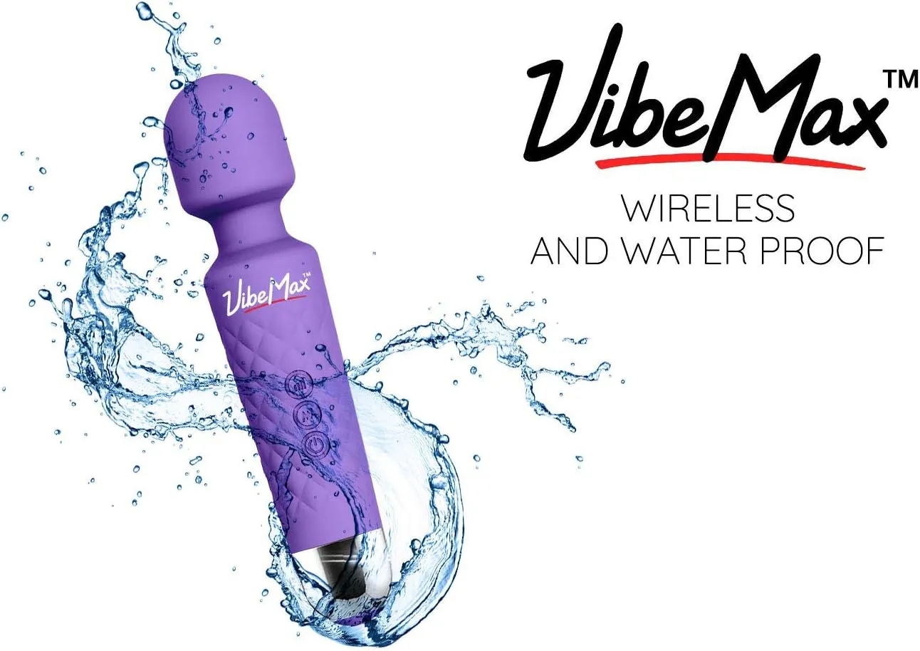 Rechargeable Personal Massager - Powerful Multi Speed Vibration - Whisper Quiet - Waterproof - for Muscle Tension Relief in Neck, Back, Shoulders, Legs and Feet - Purple