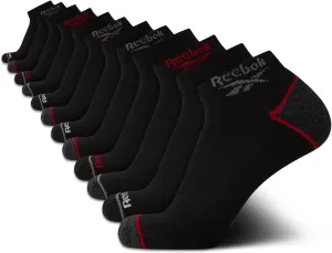 Reebok Men’s Quarter Socks - 12 Pack Soft Performance Quarter Socks for Men - Breathable Men's Athletic Socks (Size: 6-12.5)