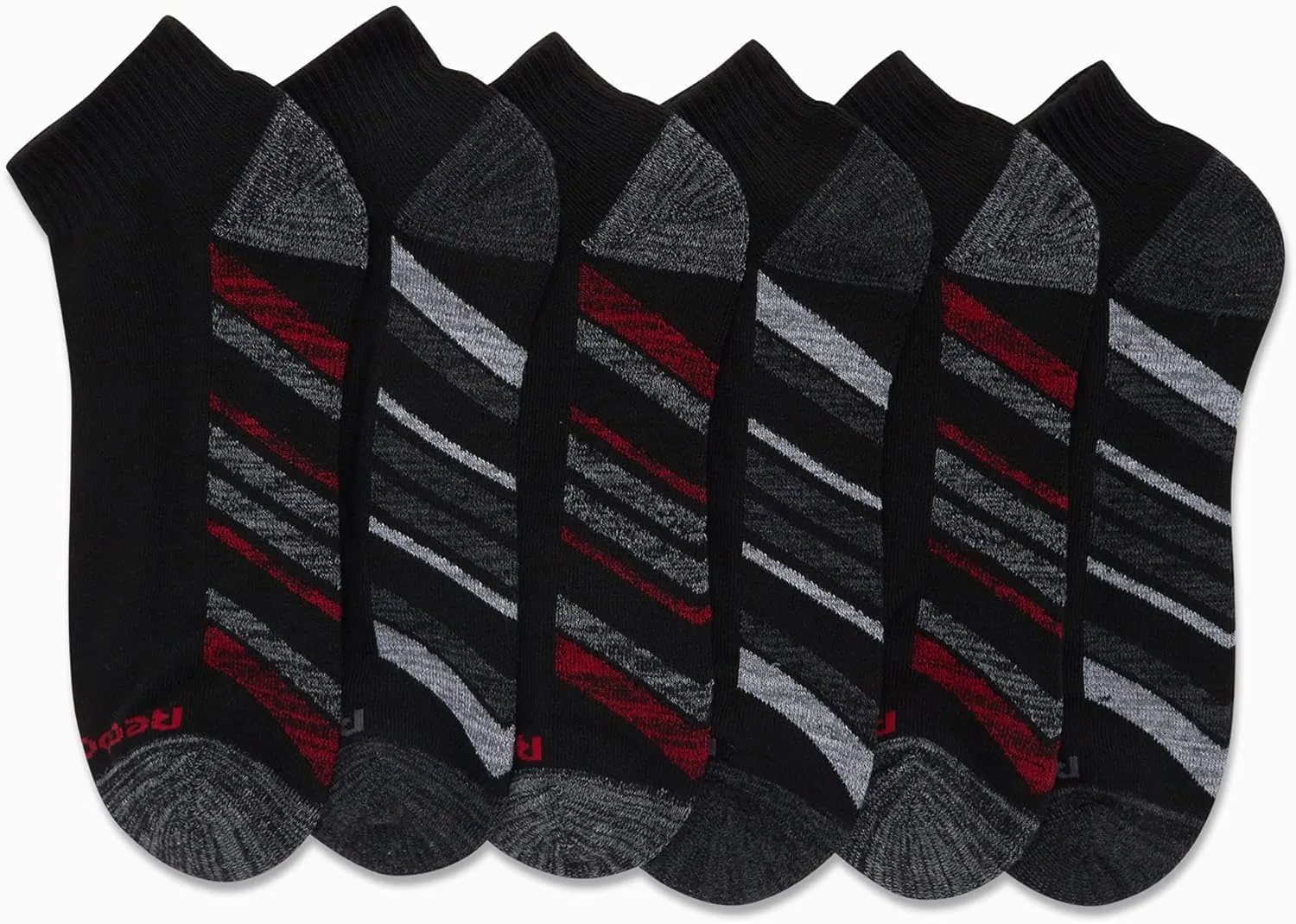 Reebok Men's Quarter Socks - 6 Pack Cushion Quarter Cut Ankle Socks for Men - Breathable Men's Athletic Socks (Size: 6-12.5)