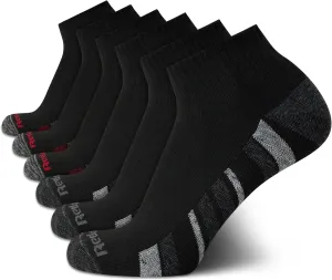 Reebok Men's Quarter Socks - 6 Pack Cushion Quarter Cut Ankle Socks for Men - Breathable Men's Athletic Socks (Size: 6-12.5)