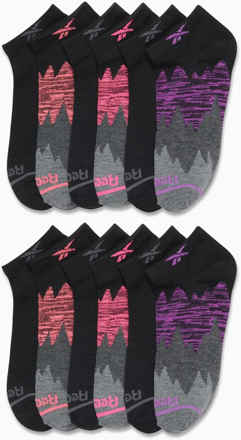 Reebok Women's Athletic Socks - Performance Low Cut Socks (12 Pack)