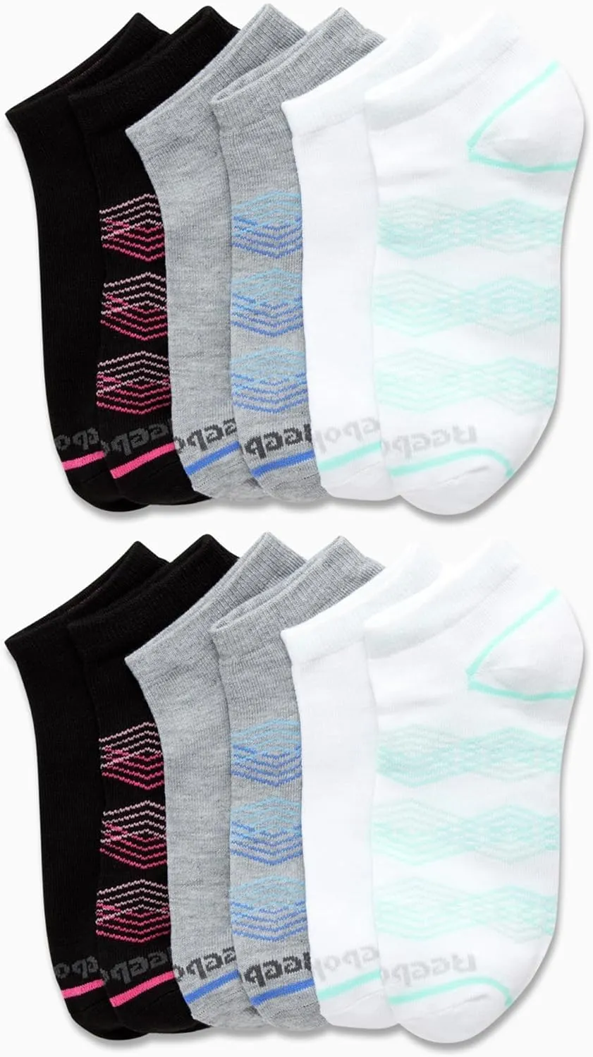 Reebok Women's Athletic Socks - Performance Low Cut Socks (12 Pack)