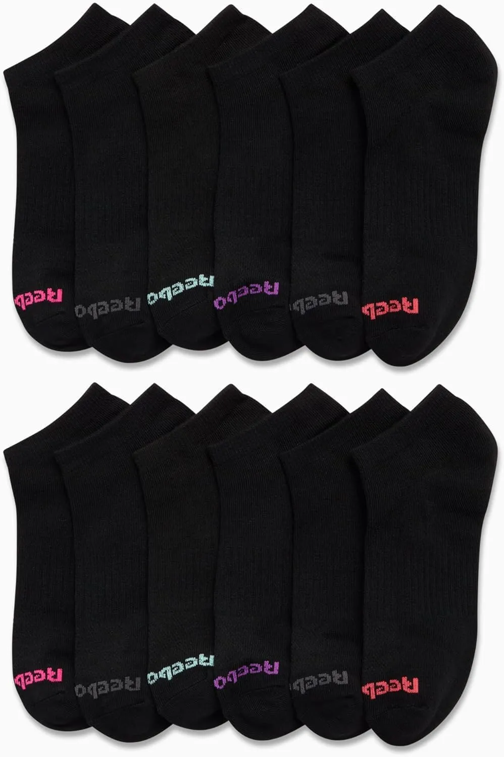 Reebok Women's Athletic Socks - Performance Low Cut Socks (12 Pack)