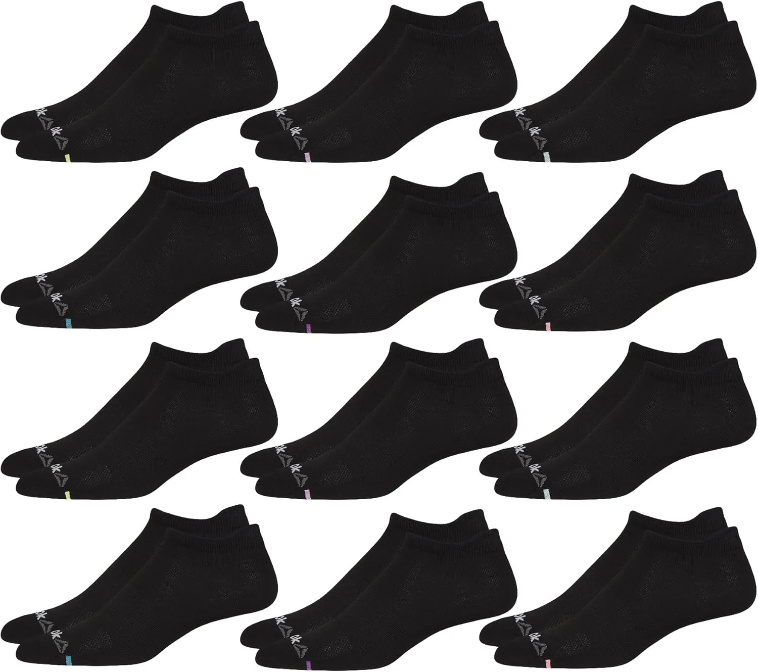 Reebok Women's Athletic Socks - Performance Low Cut Socks (12 Pack)
