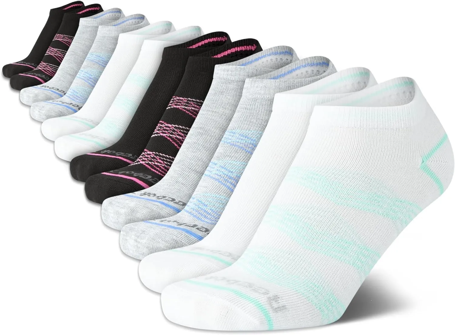 Reebok Women's Athletic Socks - Performance Low Cut Socks (12 Pack)