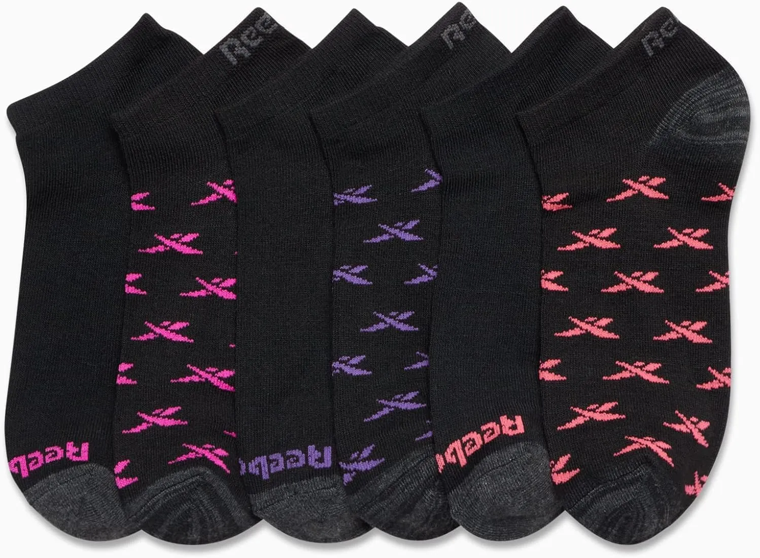 Reebok Women's Athletic Socks - Performance Low Cut Socks (6 Pack)