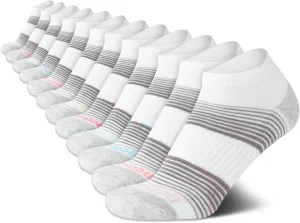 Reebok Women's Low Cut Socks - 12 Pack Performance Cushioned Comfort No Show Socks - Athletic Socks for Women (4-10)