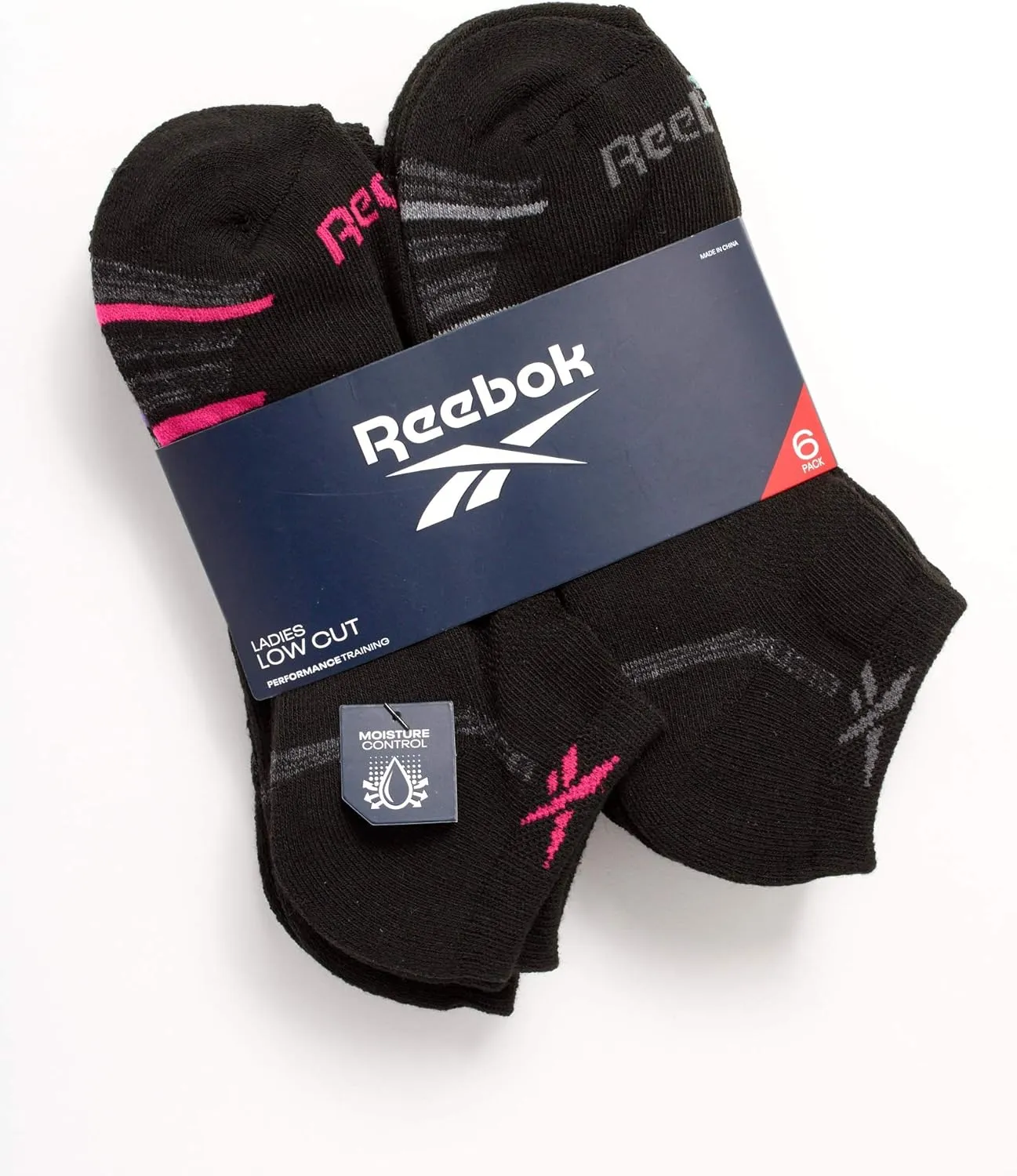 Reebok Women's Low Cut Socks - 6 Pack Performance Cushion Comfort No Show Socks - Breathable Athletic Socks for Women (4-10)