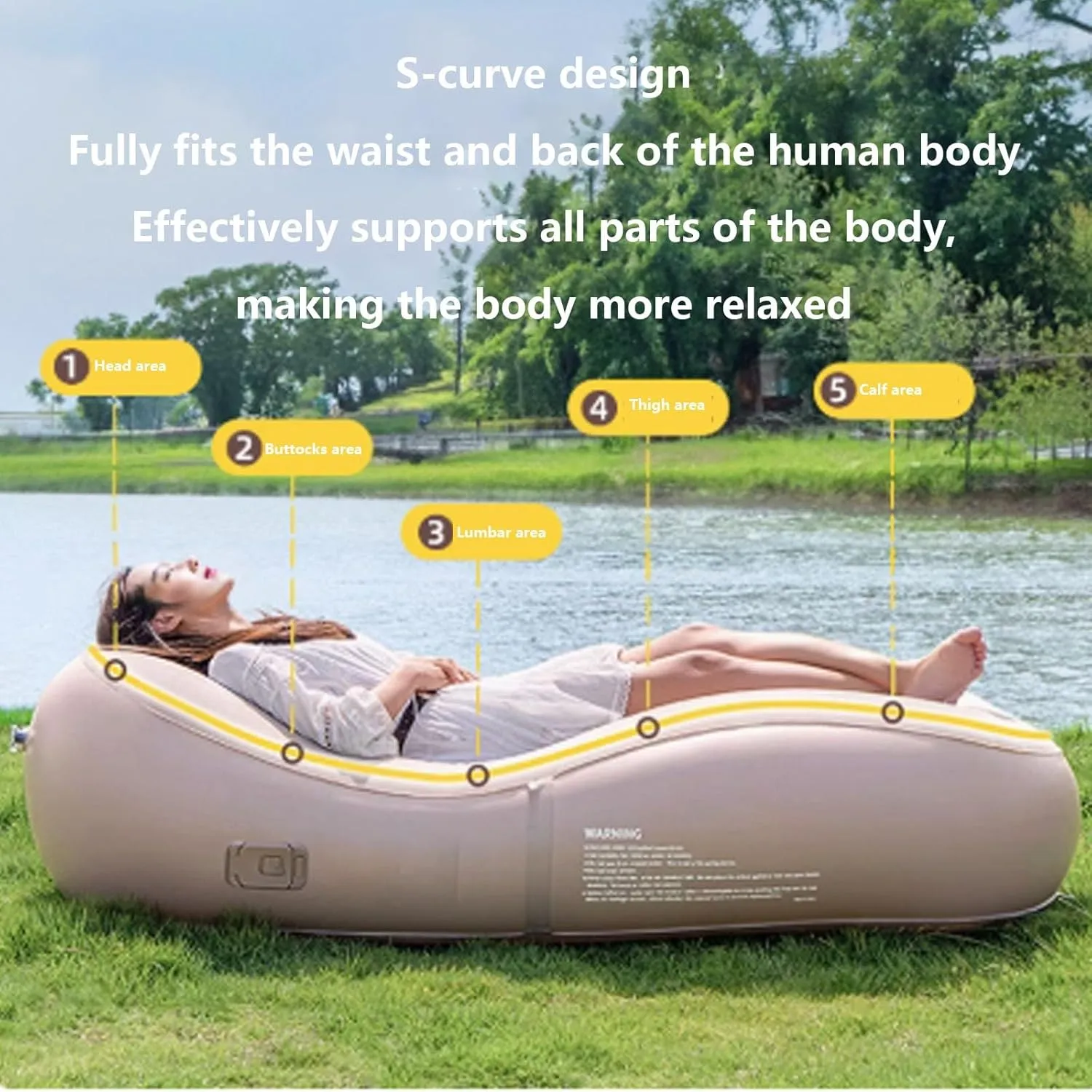 Relax Anywhere with Our Self-Inflating Sofa - Fast Inflation, Detachable Air Pump, and Waterproof Design for Camping, Picnics, Hiking, Tent, and Home Use(2)