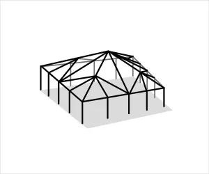 Replacement 40' x 40' Aluminum Tent Frame for West Coast Frame Tents