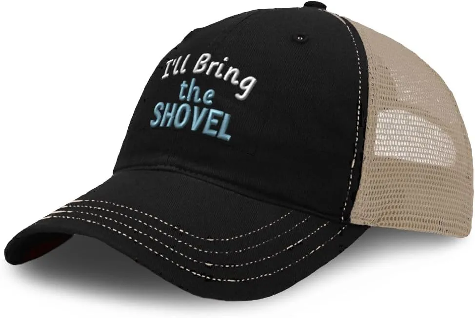 Richardson Trucker Mesh Hat I'll Bring The Shovel Cotton Dad Hats for Men & Women