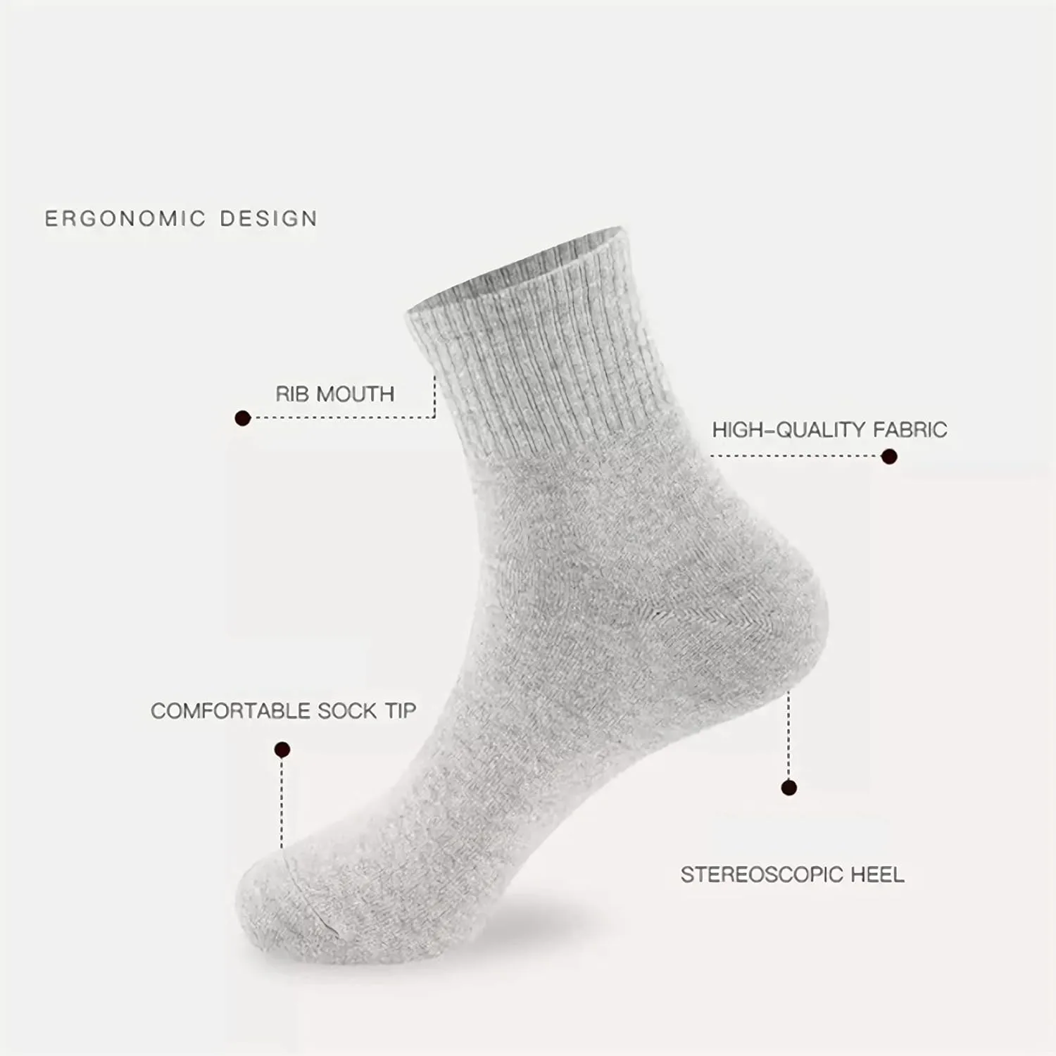 RICHBULL 30 Pairs of Thin Crew Socks for Men & Women - Breathable Casual Socks in Bulk - Moisture-Wicking Socks Wholesale