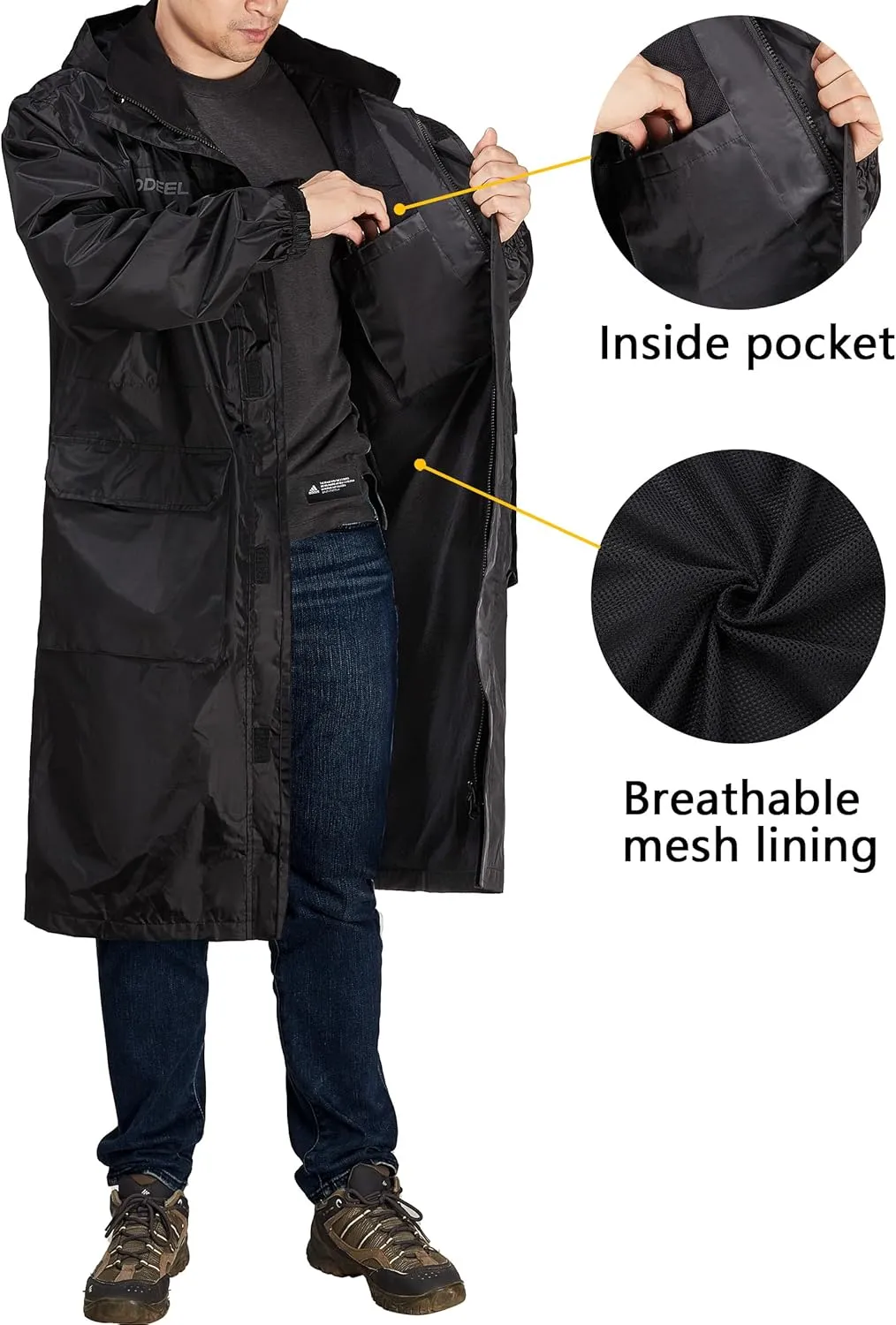 Rodeel Waterproof Jacket and Overalls Set Waterproof Rain Jacket Bid Suit Ultimate Protection for Outdoor Adventures