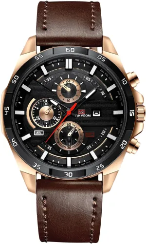 RORIOS Watches Men's Analog Quartz Calender Watch Waterproof Causal Sport Watch with Leather Strap&Stainless Steel Strap Luminous Pointer Wristwatches