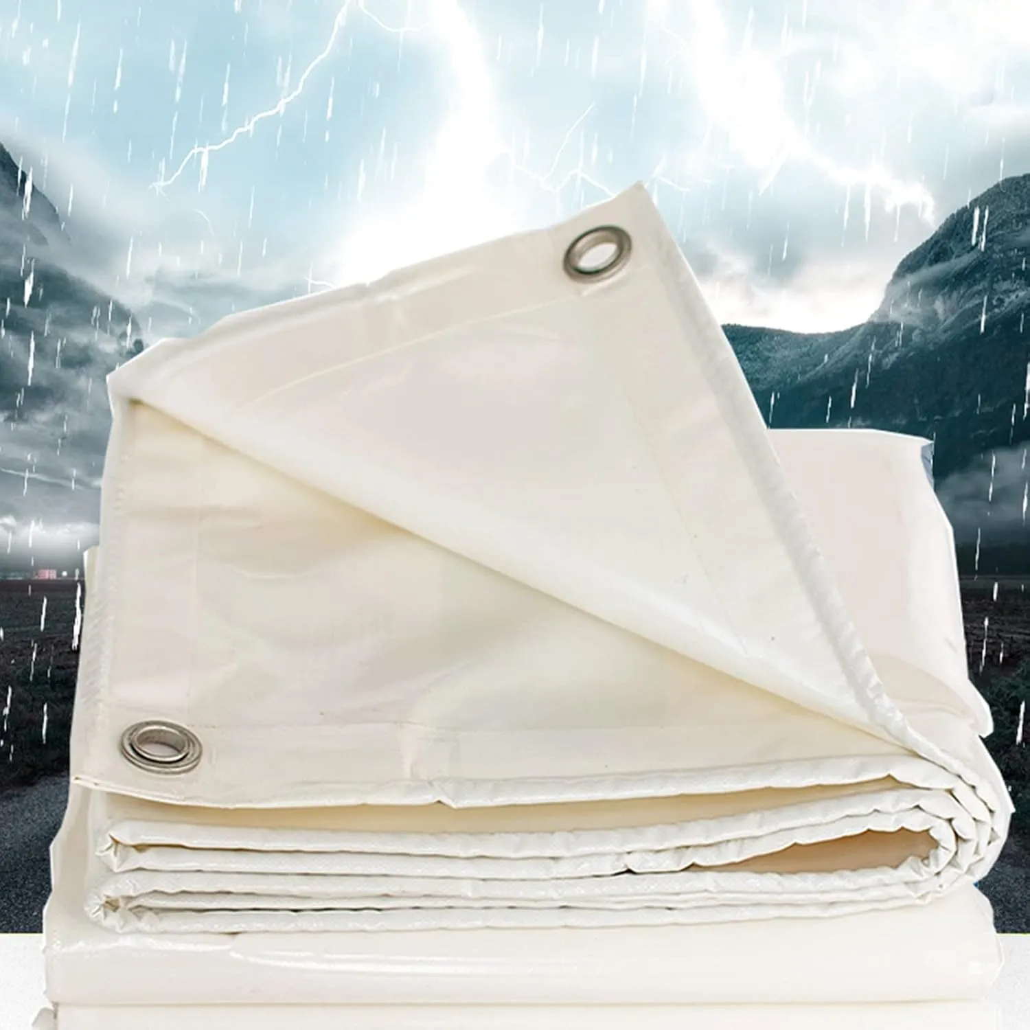 SBTXHJWCGLD Outdoor Rain-Proof Cloth, Waterproof Sun-Proof Tent Cloth, Thick Canvas Sunshade and Rain-Proof Wear-Resistant Tarpaulin (Size : 3 * 6m)