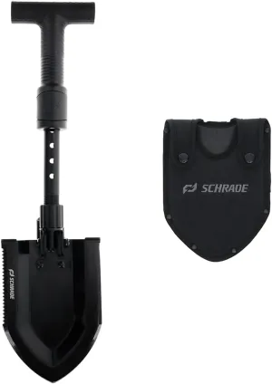 Schrade Delta Class Pay Dirt Shovel 1 lbs with Folding Capabilities, Durable 3Cr Steel, Black Oxide Finish for Outdoor Exploring, Hiking